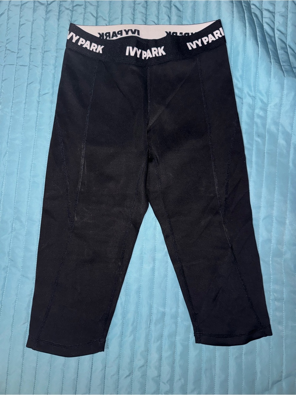 IVY PARK Black Capri Logo Waist Leggings
